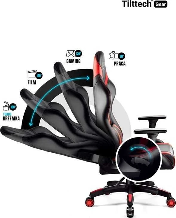 Diablo Chairs Diablo X-Horn 2.0 King Size Juodas-Raudona ergonominė kėdė
