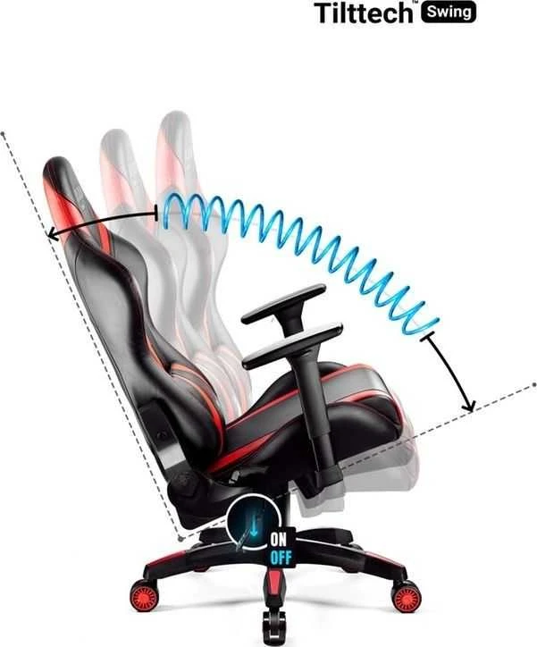 Diablo Chairs Diablo X-Horn 2.0 King Size Juodas-Raudona ergonominė kėdė