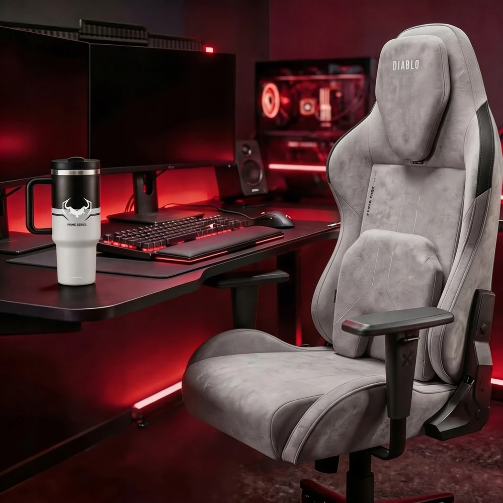 Diablo Chairs Diablo termo puodelis su rankena Nightwolf Moon pilkos spalvos