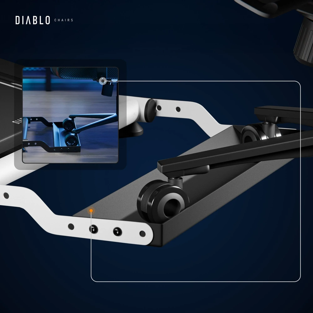 Diablo Chairs Diablo X-Drive Mini stovas vairui | Juoda/Balta