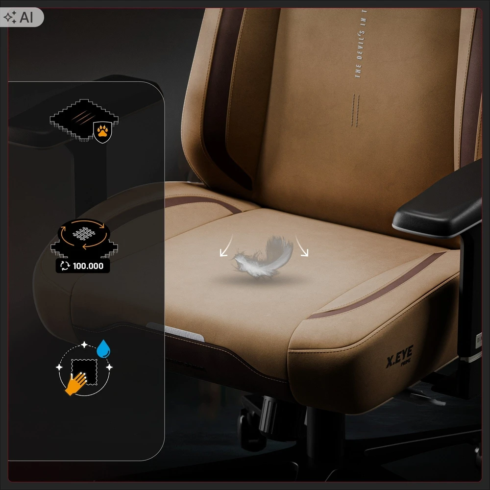 Diablo Chairs Diablo X-Eye Prime - Normal Size Camel Brown ergonominė kėdė