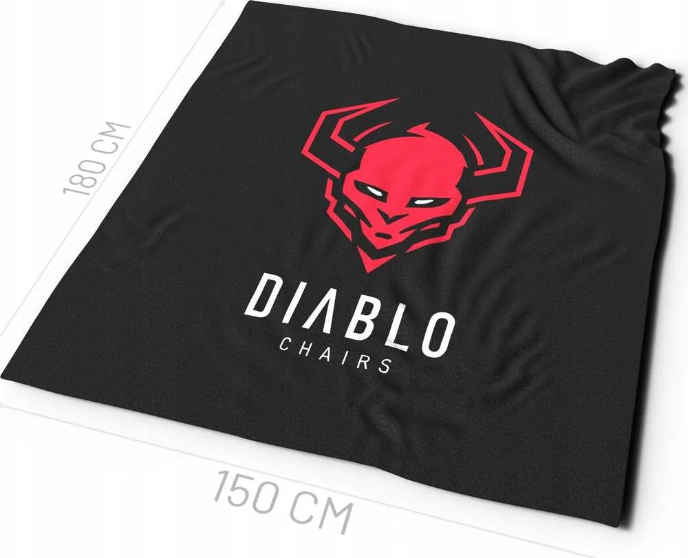 Diablo Chairs vilnonė antklodė juodos spalvos