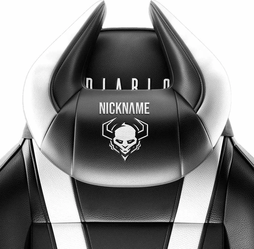 Diablo Chairs X-Horn galvos atrama, juoda ir balta
