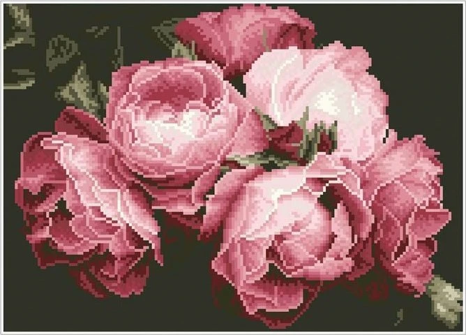 Haft diamentowy Diamond Dotz Deimantinė mozaika Vintage Roses 51x39cm DQ9020