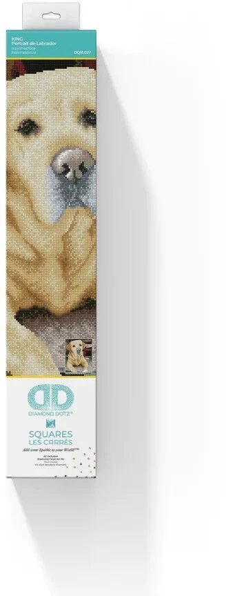 DIAMOND DOTZ Deimantinis siuvinėjimas Diamond Dotz Diamond mozaika Labrador King 48x58cm DQ10027