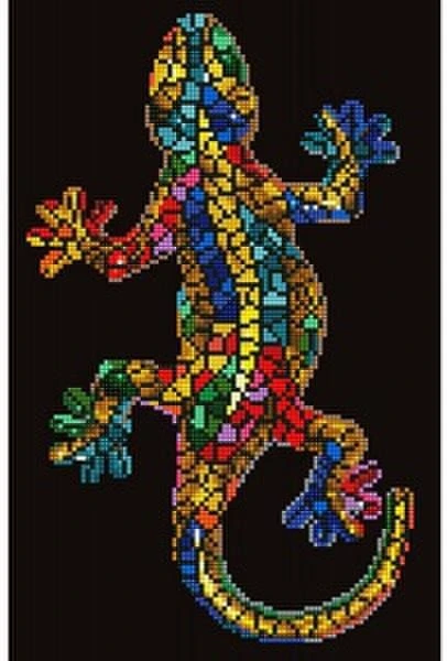 DIAMOND DOTZ deimantinis siuvinėjimas Diamond Dotz Gekko paua driežas 29x43cm DDK6002