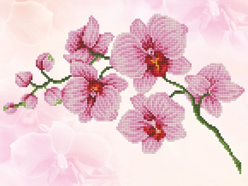 DIAMOND DOTZ Deimantinis siuvinėjimas Diamond Dotz Orchid 49x39cm DD6034