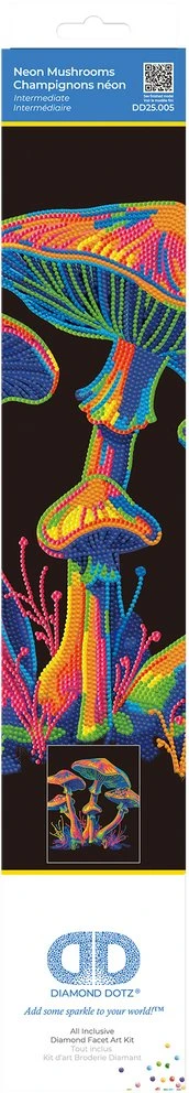 DIAMOND DOTZ DIAMOND DOTZ SUAUGUSIESIEMS FLOCKED NEON MUSHROOMS