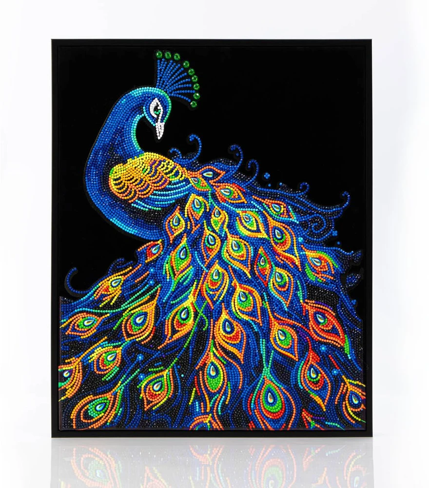 DIAMOND DOTZ DIAMOND DOTZ SUAUGUSIESIEMS FLOCKED NEON PEACOCK