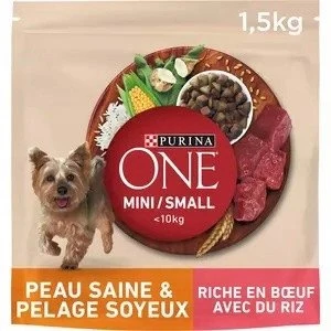 Purina Nestle ONE MINI Dog Adult jautiena & ryžiai 1,5kg