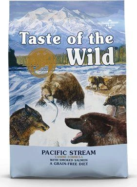 Taste of the Wild Pacific Stream sausas begrūdis šunų maistas su lašiša, 5,6kg