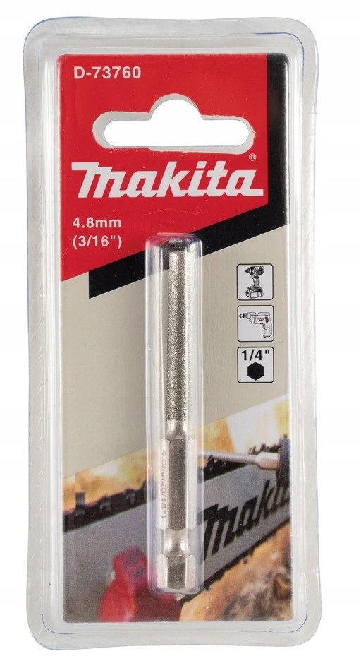 Makita deimantinė apvali dildė 1/4"x4.8mm (20BPX, 21BPX, 21LPX, 95VPX, 082, 086, 686, 484) D-73760