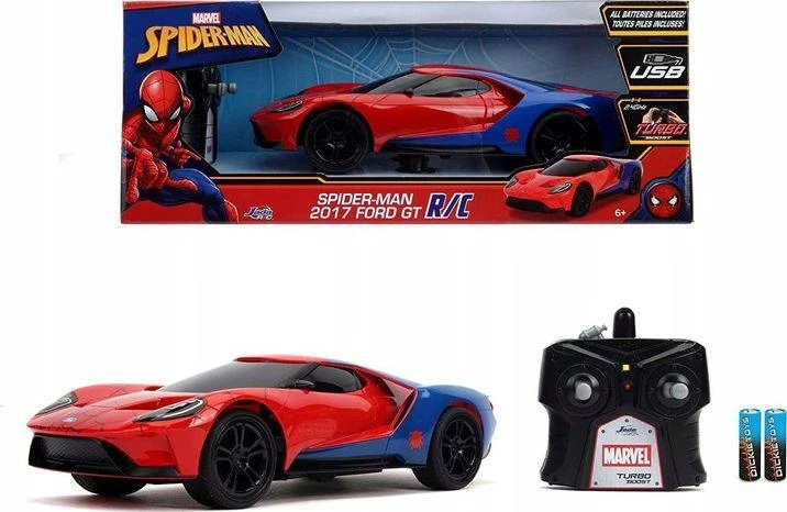 Dickie Valgo „Marvel Spiderman Ford GT RC 1:16“ nuotoliniu valdomu automobiliu