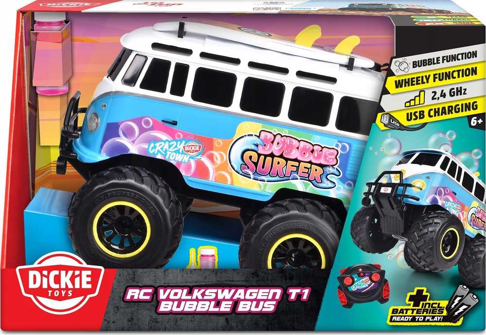 Dickie Toys - RC Volkswagen T1 burbulinis autobusas (201106014)