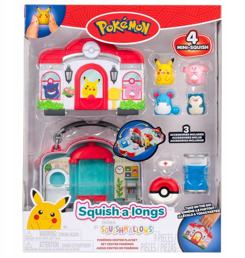 Pokémon - Squishalongs Pokémon centro žaidimų rinkinys (SQAL0071)
