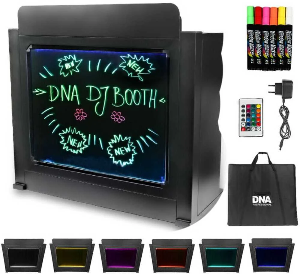 DNA Professional DJ BOOTH BK - DJ pultas su apšviečiama RGB LED panele (juodas)