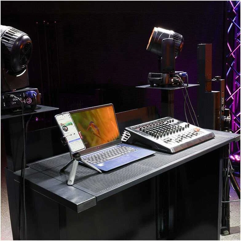 DNA Professional DJ BOOTH BK - DJ pultas su apšviečiama RGB LED panele (juodas)