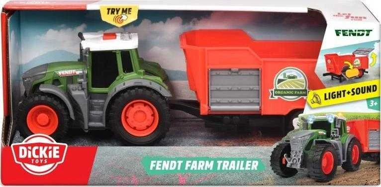 „Dickie Farm Tractor Fendt“ su priekaba 26 cm šienu