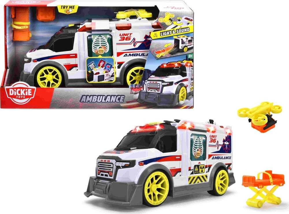 Dickie Toys Interaktyvūs greitosios pagalbos ir Dickie žaislų priedai Šviesa Garsas