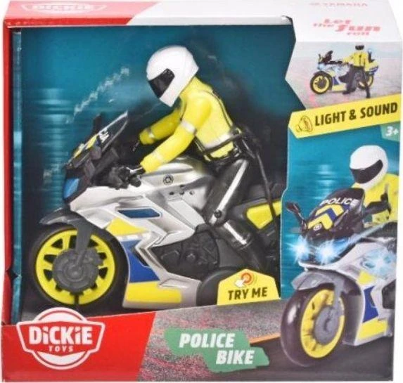 Dickie padažo policijos motociklas 17 cm