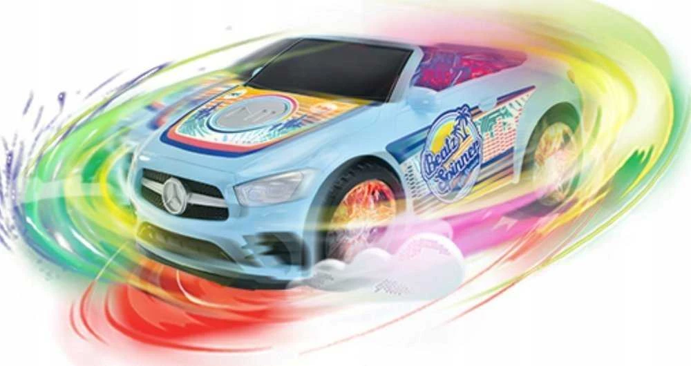 Dickie Automobilis Muzikinis besisukantis interaktyvusis Mercedes-Benz mėlynasis kabrioletas su šviesa ir garsu