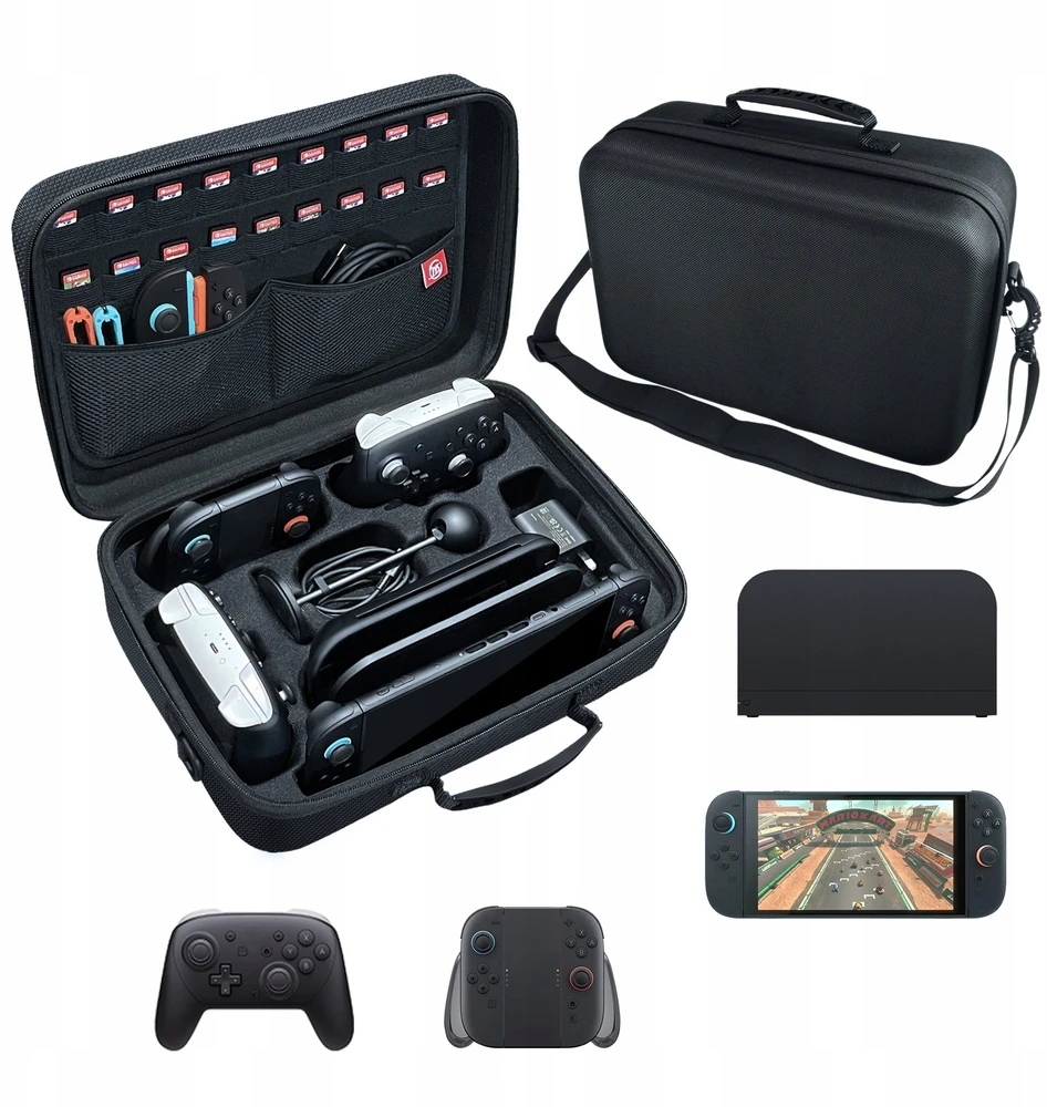 JYS Dėklas Didelis Krepšys Lagaminas Futliaras Dėklas Standus Eva Case Nintendo Switch 2 / Ns 2 / Jys-ns2323