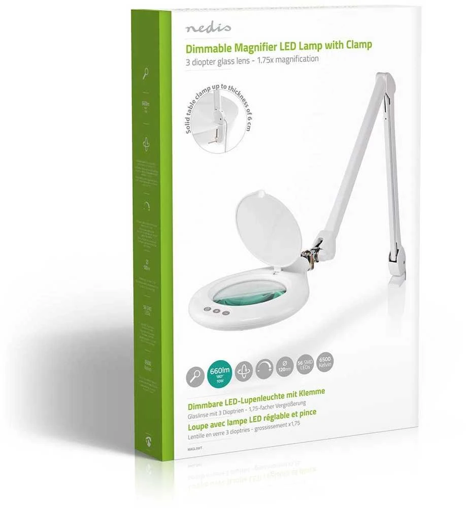 Didinamoji stalinė lempa Nedis MAGL3WT 3 dioptrijų / 6500 K / 10 W / 660 lm