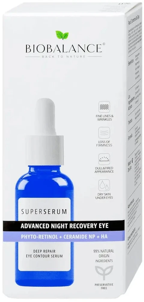 Bio Balance Advanced Night Recovery Hydrating & Anti-Wrinkle Night Eye Serum, 20 ml
