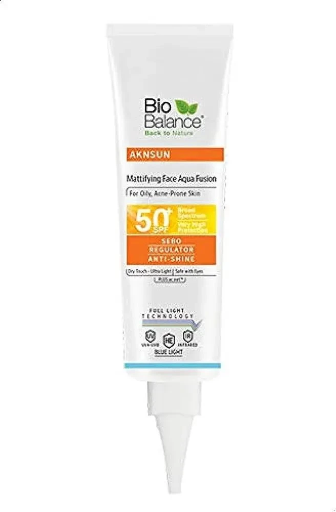 Bio Balance AKNSUN Mattifying & Protecting Before Sun Exposure Kreminis For Face SPF 50+ apsauginis kremas veidui nuo saulės, 40 ml