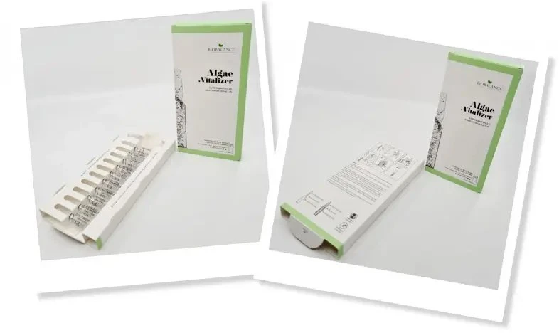 Bio Balance Algae Vitalizer drėkinamasis, odos stangrumą grąžinantis ir gaivinantis dienos ir nakties ampulių serumas nuo dehidratacijos, stangrumo praradimo ir elastingumo praradimo veidui ir kaklui moterims, 10 vnt., 2 ml