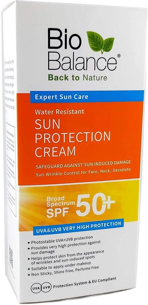 Bio Balance Apsauga nuo saulės Hydrating & Protecting Before Sun Exposure Kreminis For Face SPF 50, 75 ml