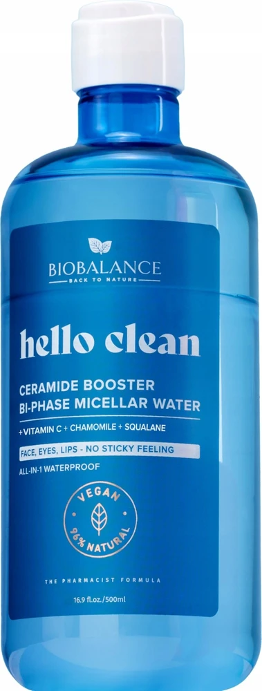Bio Balance Ceramide Booster Cleansing Hydrating & Soothing Micellar Vanduo jautriai odai, 500 ml