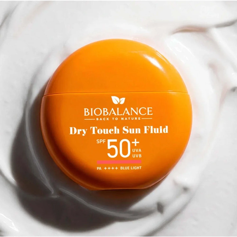 Bio Balance Dry Touch matinantis ir apsauginis veido kremas nuo saulės SPF 50+, 40 ml