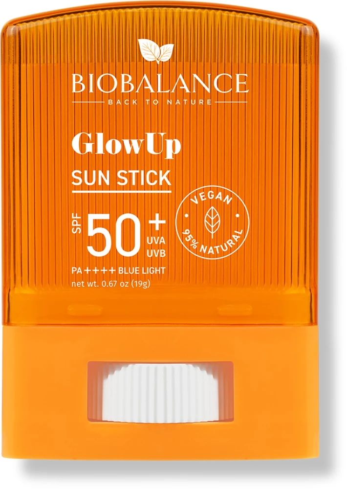 Bio Balance Glow Up Atsparus vandeniui Apsauginis kremas nuo saulės lazdelė SPF 50+, 19 g