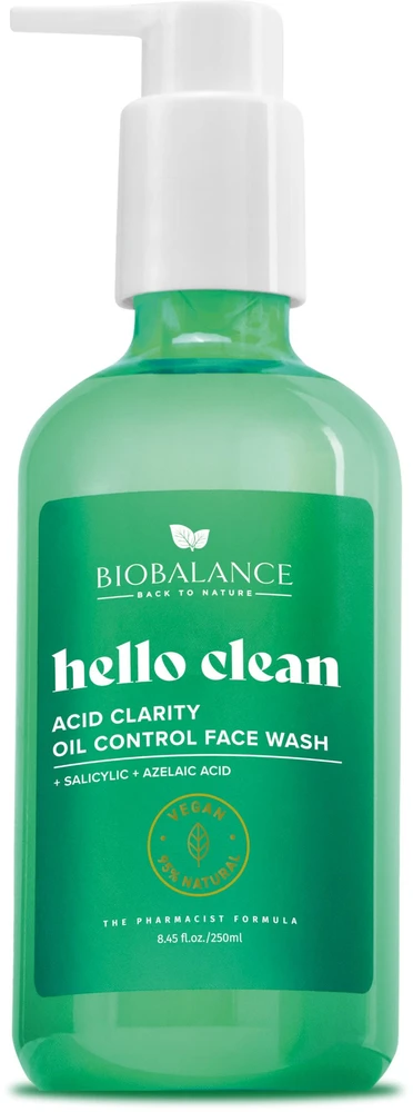 Bio Balance Hello Clean Šviesinantis valomasis ir matinantis veido gelis, 250 ml
