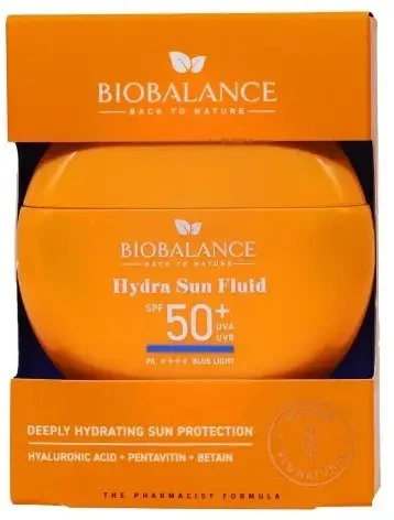 Bio Balance Hydra Sun drėkinantis ir apsauginis veido skystis prieš saulės poveikį SPF 50, 40 ml