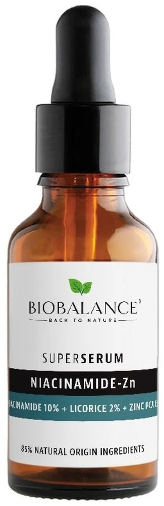 Bio Balance niacinamido ir cinko priešpigmentinis dieninis ir naktinis veido serumas, 30 ml
