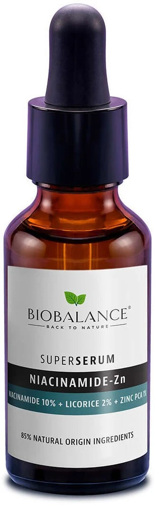 Bio Balance niacinamido ir cinko priešpigmentinis dieninis ir naktinis veido serumas, 30 ml