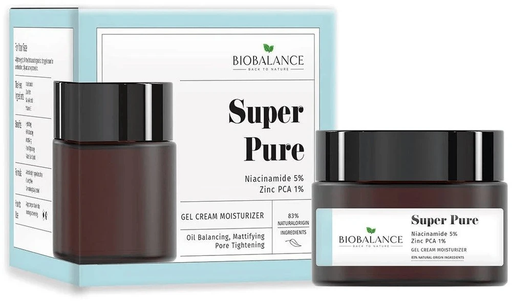 Bio Balance Super Pure drėkinantis kasdienis gelinis veido kremas, 50 ml
