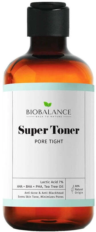 Bio Balance Super tonikas uždaro poras, tonizuojantis ir valomasis losjonas veidui, 250 ml