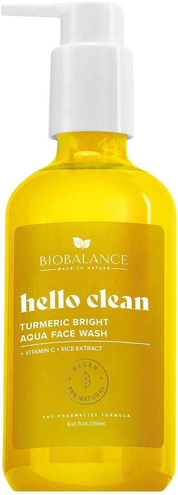 Bio Balance Turmeric Bright šviesinantis ir valomasis gelis veidui, 250 ml