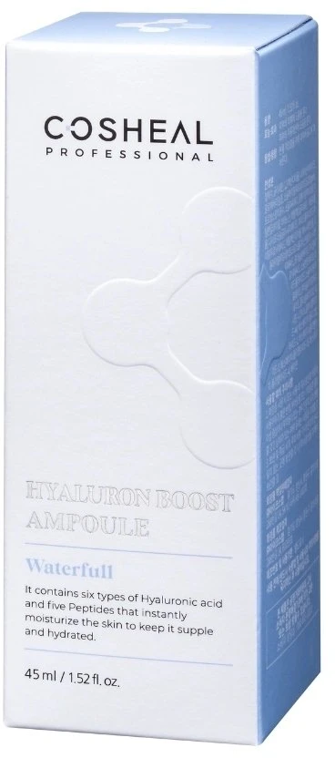 Cosheal Hyaluron Boost ampulė su hialurono rūgštimi, prieš senėjimą ir drėkinantis veido serumas, 45 ml