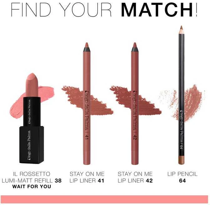 Diego Dalla Palma, The Lipstick Lumi-Matt, Kreminis Lipstick, 38, Refill, 3.5 g