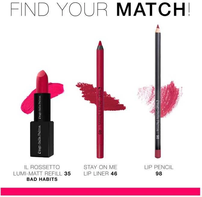 Diego Dalla Palma, The Lipstick Lumi-Matt, Kreminis Lipstick, 35, Refill, 3.5 g