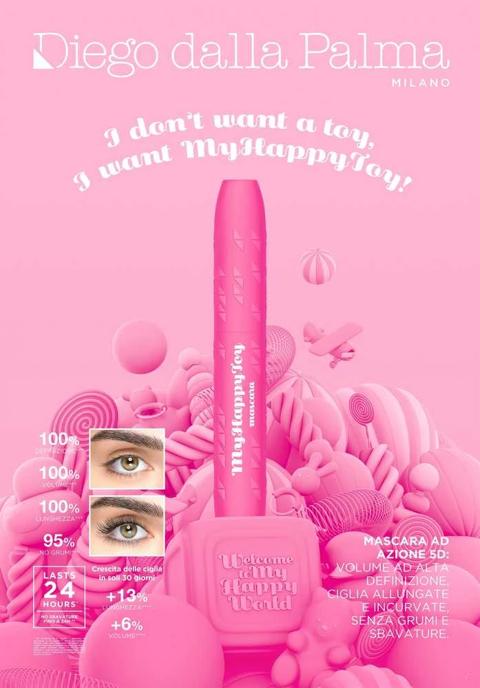 Diego Dalla Palma, My Happy Toy, Lash Defining, Blakstienų tušas, Juodas, 13 ml