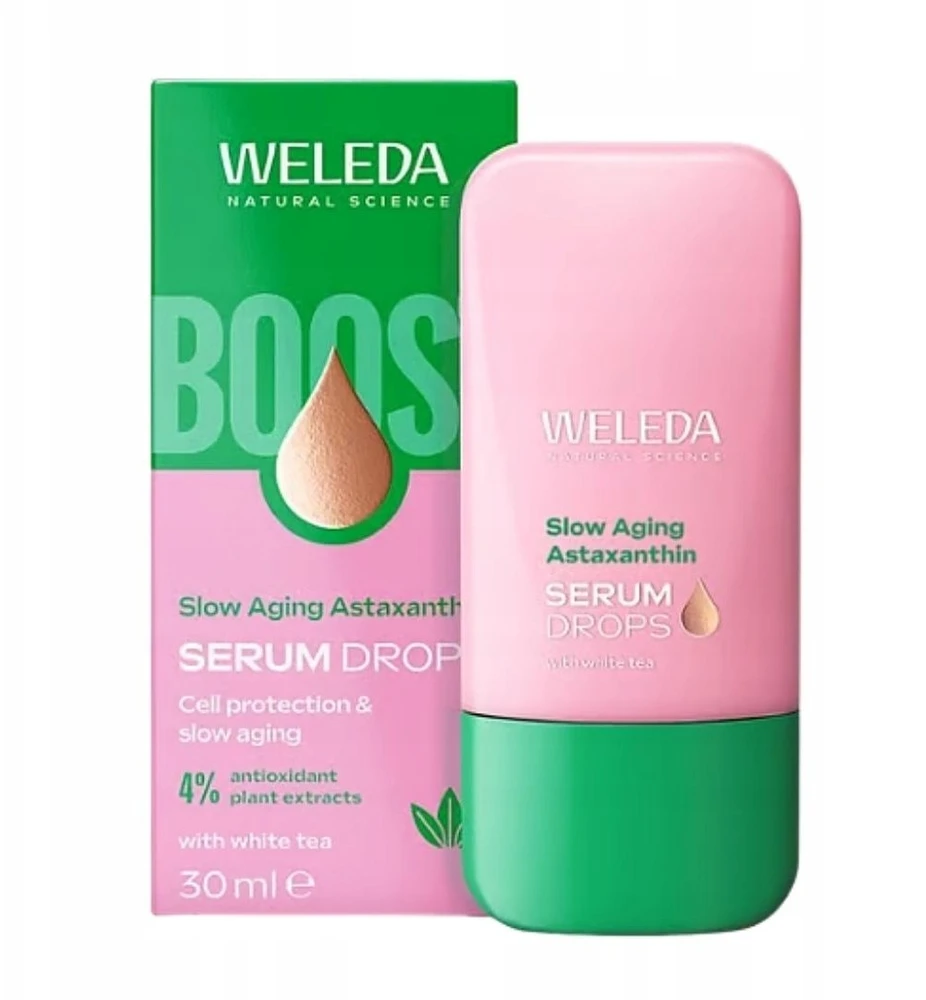 Weleda Boost Slow Aging astaksantino serumo lašai nuo senėjimo su astaksantinu 30 ml