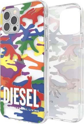 Diesel skaidrus Dėklas Pride Camo AOPApple iPhone 12 12 Pro multikolor colorful 44332