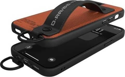 Dėklas Diesel Handstrap Case Utility Twill Apple iPhone 12/12 Pro dįklas telefonui juodos ir oranžinės spalvos 44288