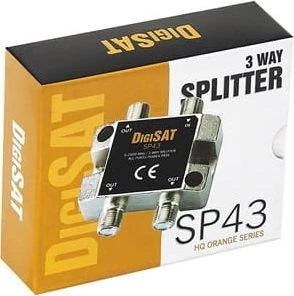DigiSat SP43 3 krypčių signalo skirstytuvas dėžutėje