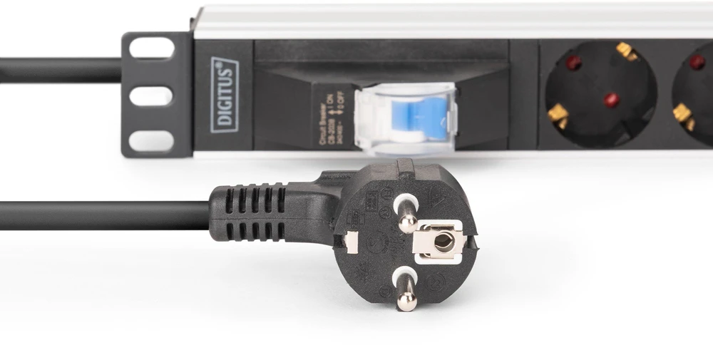 Digitus DN-95439 maitinimo paskirstymo įrenginys 7 AC išvestis(ys / čių) 1U Juoda, Sidabras